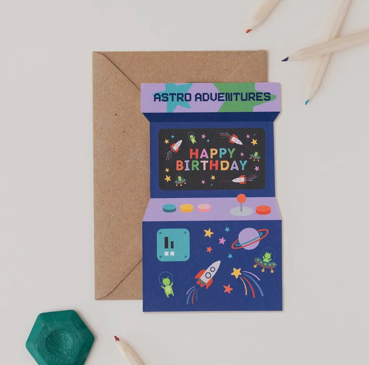 Retro Gamer Birthday Card
