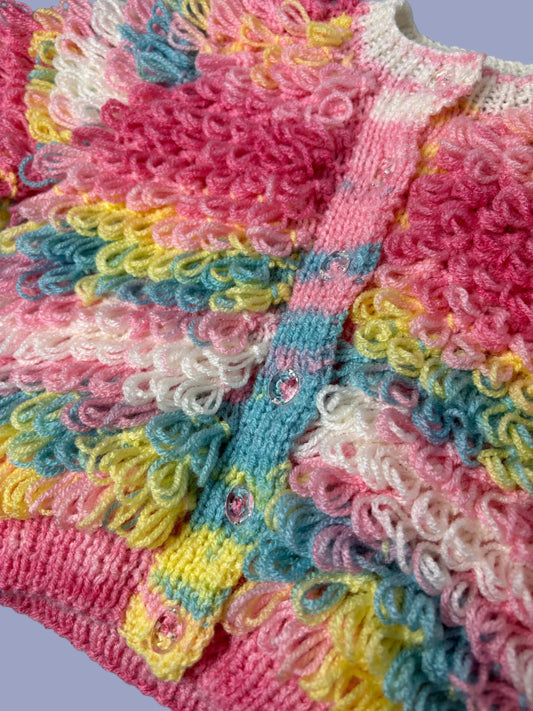 Loop Knit Cardi 3-6m