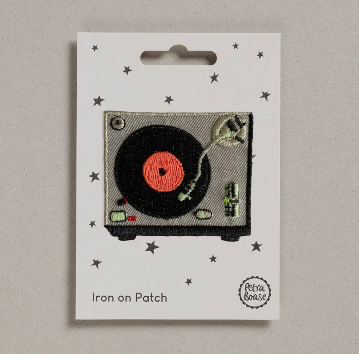Record Player Iron On Patch