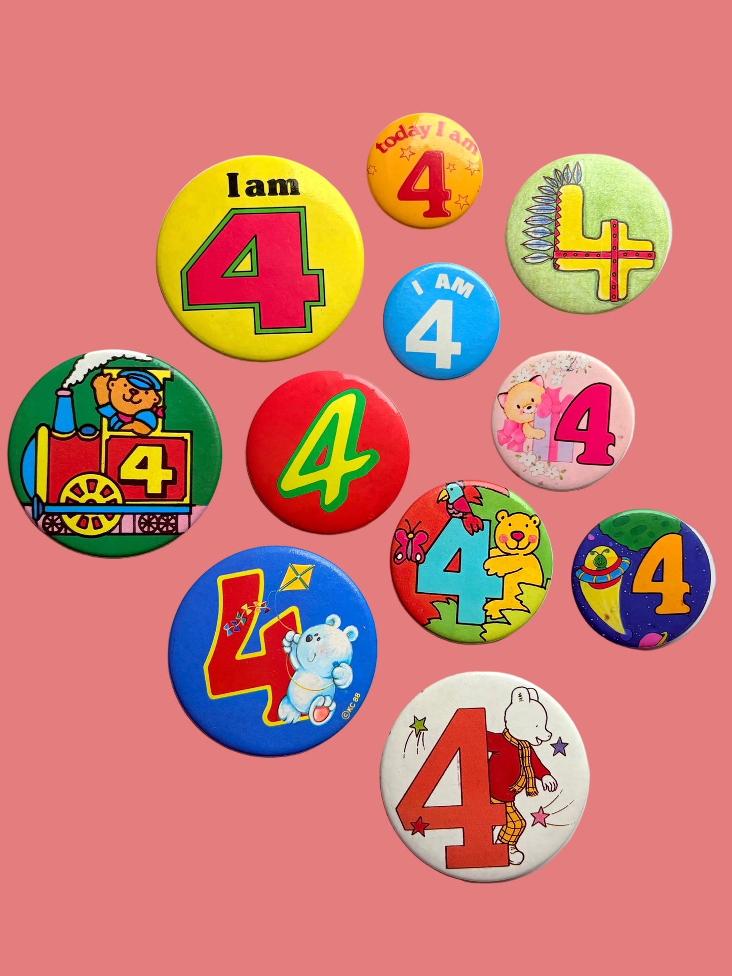 Vintage Birthday Badges