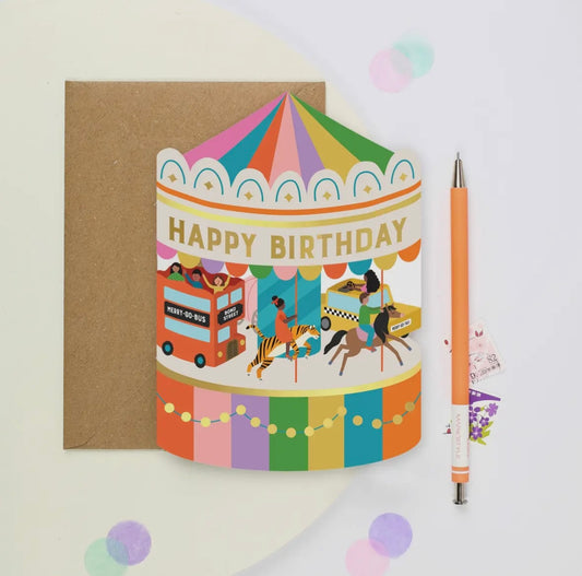 Carousel Birthday Card