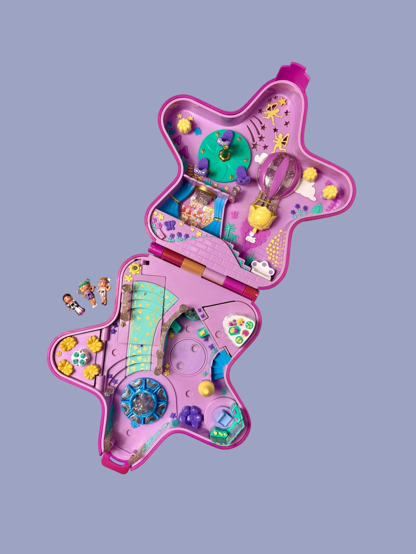 Vintage 1993 Polly Pocket Fairy Light Wonderland Bluebird Star Compact 100% complete & working