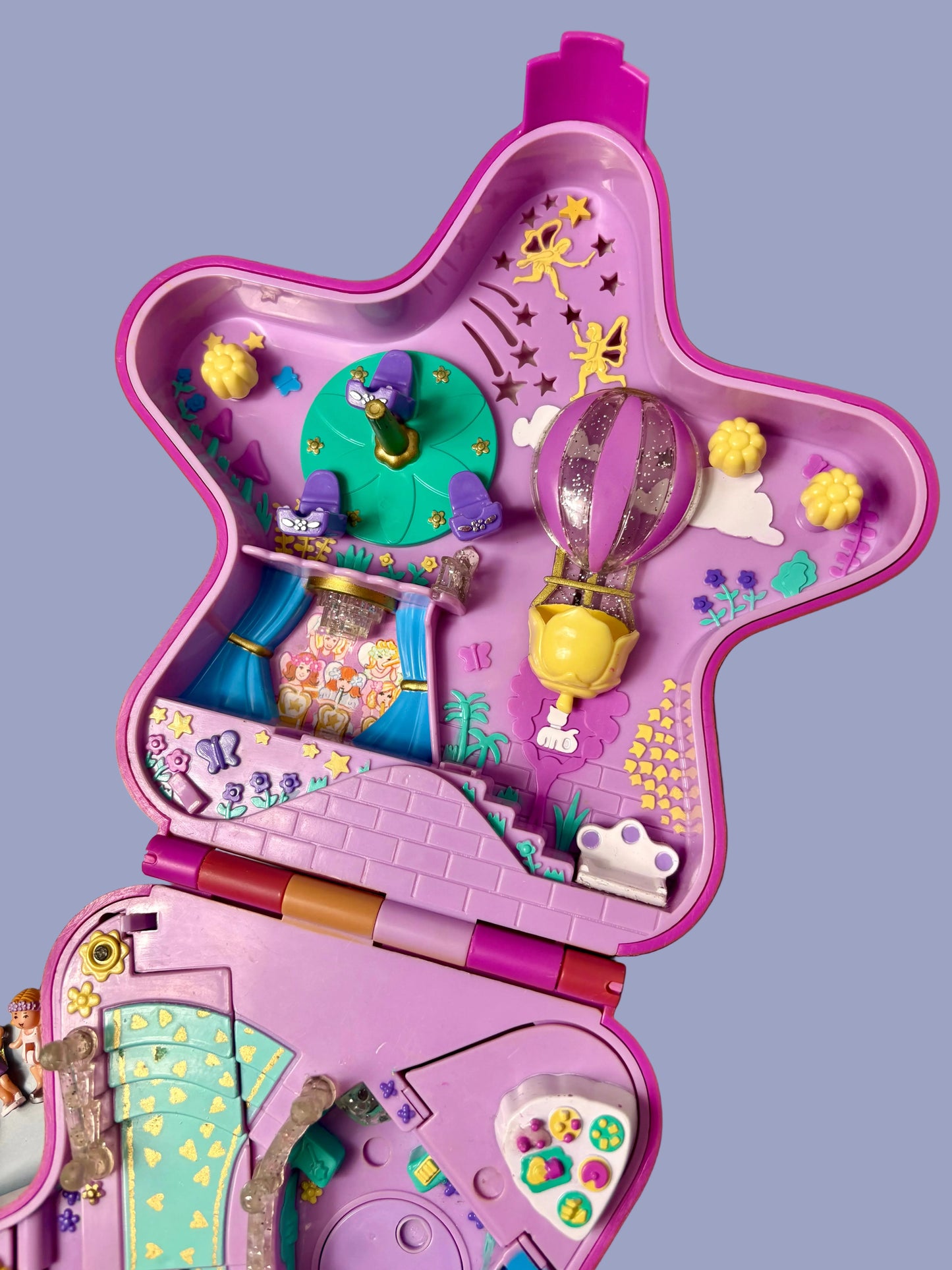 Vintage 1993 Polly Pocket Fairy Light Wonderland Bluebird Star Compact 100% complete & working