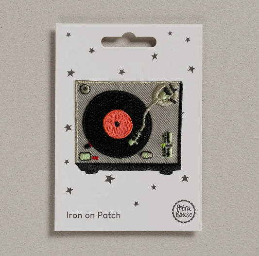 Record Player Iron On Patch