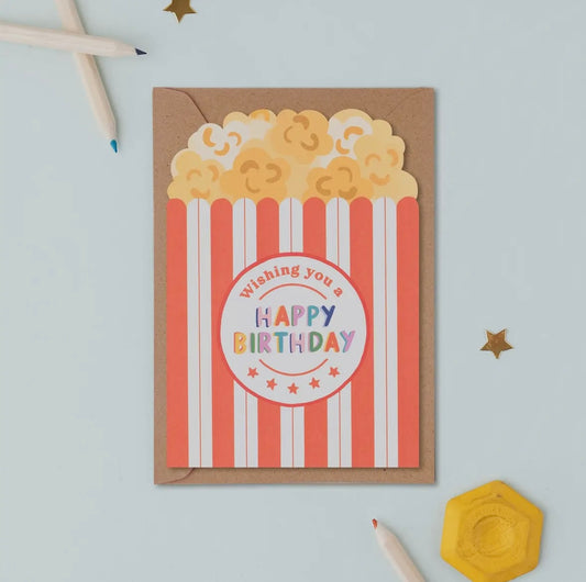 Popcorn Birthday Card