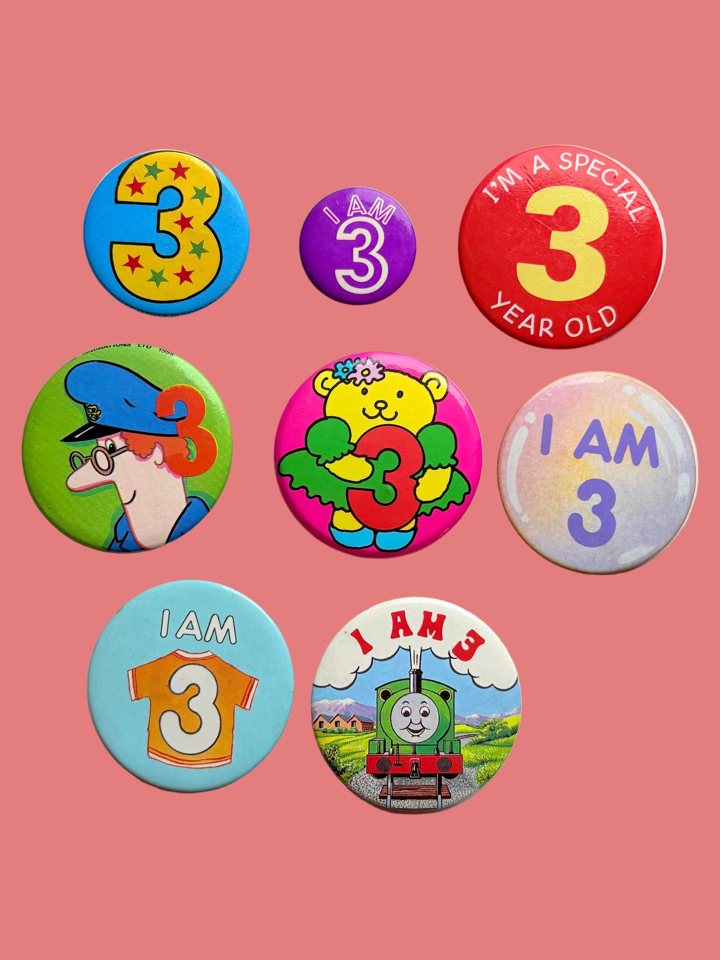 Vintage Birthday Badges