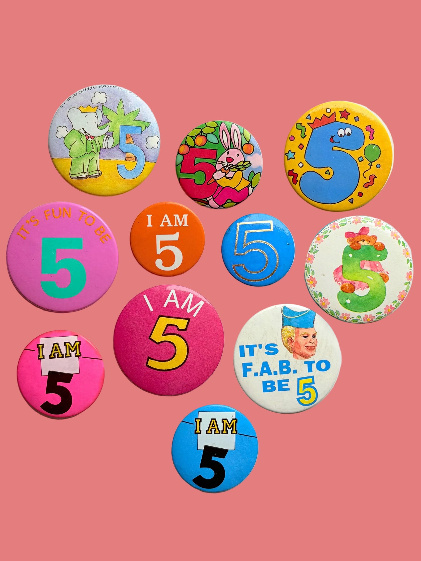 Vintage Birthday Badges