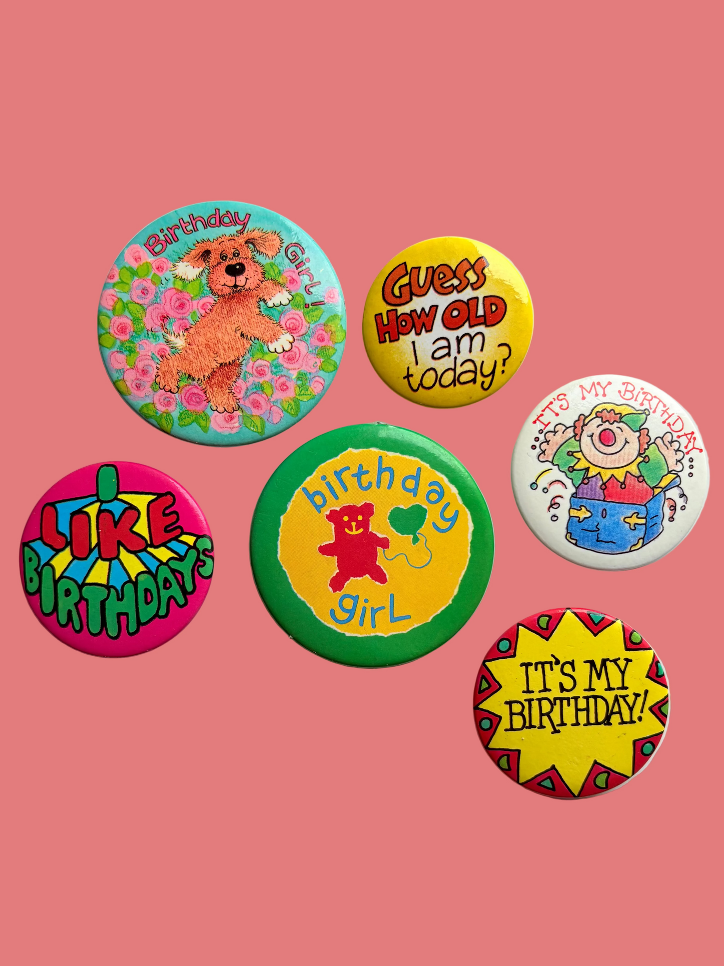 Vintage Birthday Badges